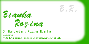 bianka rozina business card